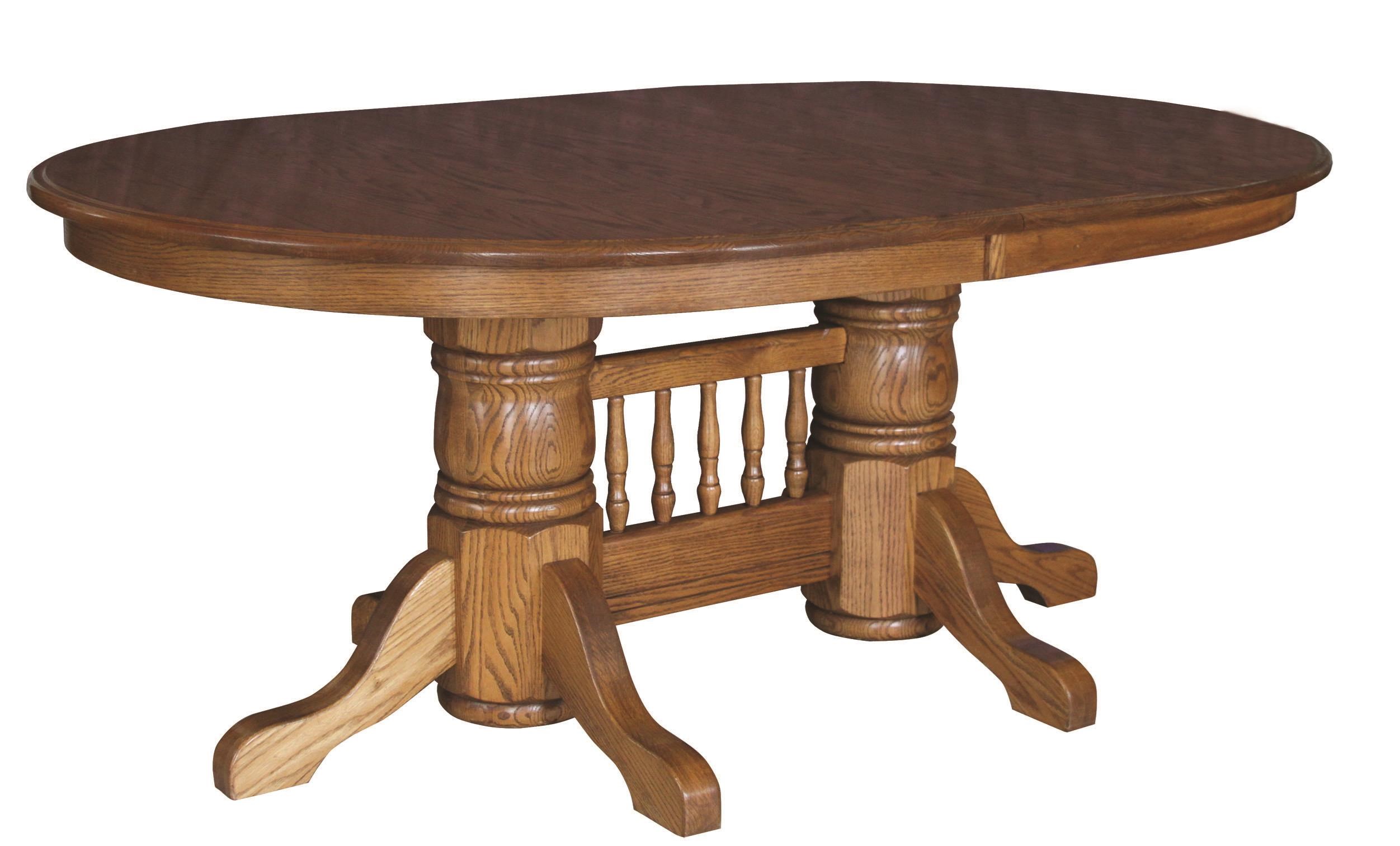 Wayside Custom Furniture Kountry Knob Standard Double Pedestal Table